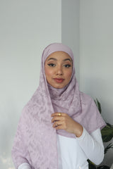 Printed Instant Hijab - Orchid Petal