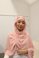 Flowy Chiffon Instant Hijab - Powder Pink