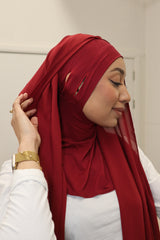 Ninja Instant Hijab - Maroon
