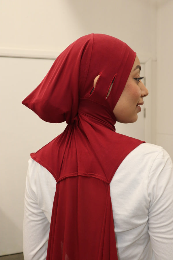 Ninja Instant Hijab - Maroon