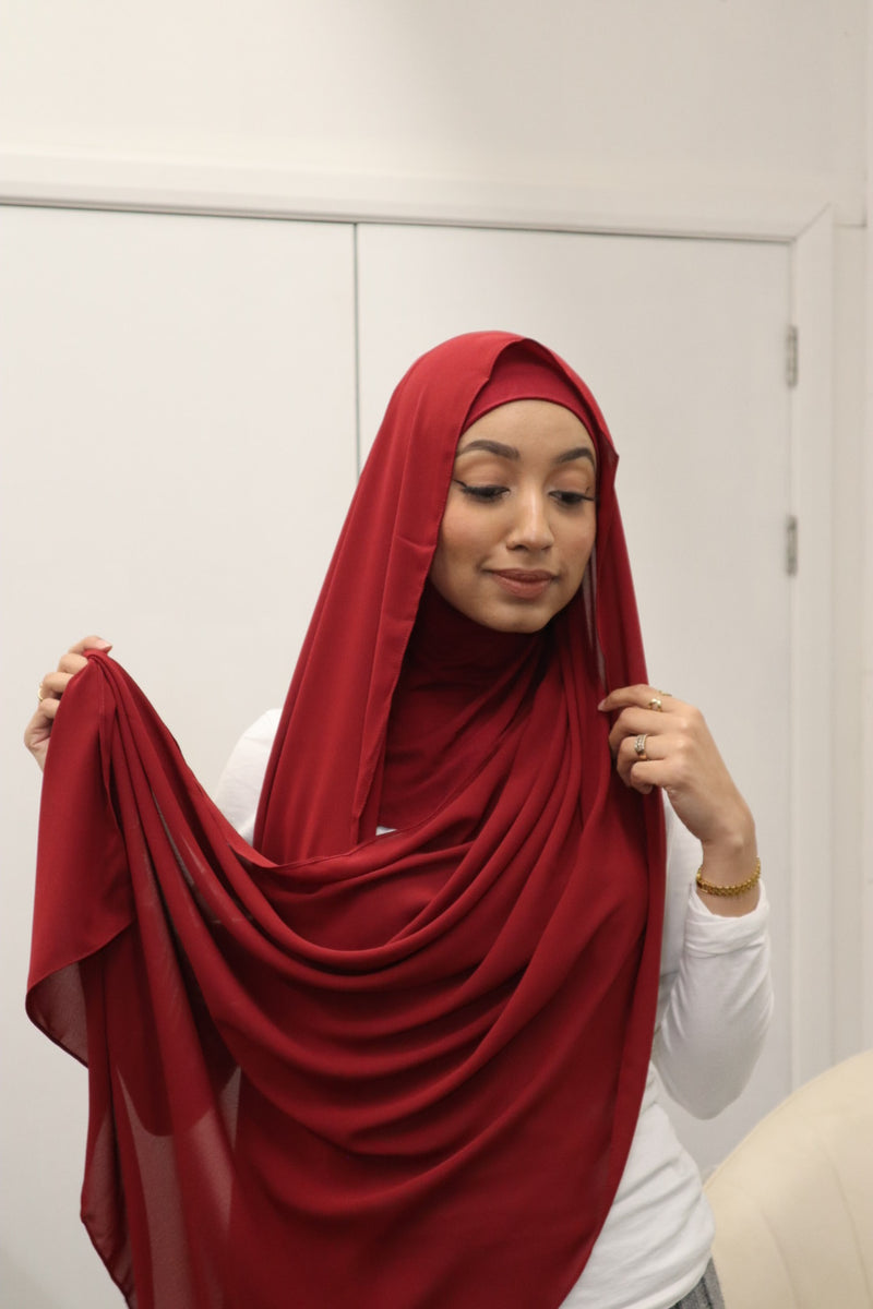 Ninja Instant Hijab - Maroon