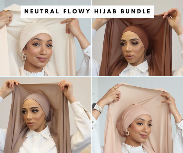 Neutral Flowy Hijab Bundle