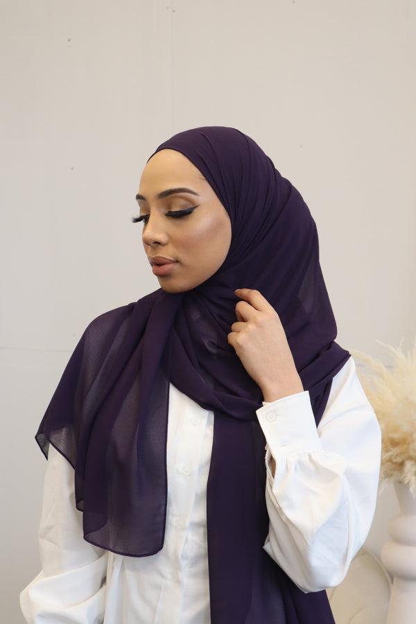 Classic Chiffon Instant Hijab - Russian Violet