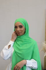 Classic Chiffon Instant Hijab - Green