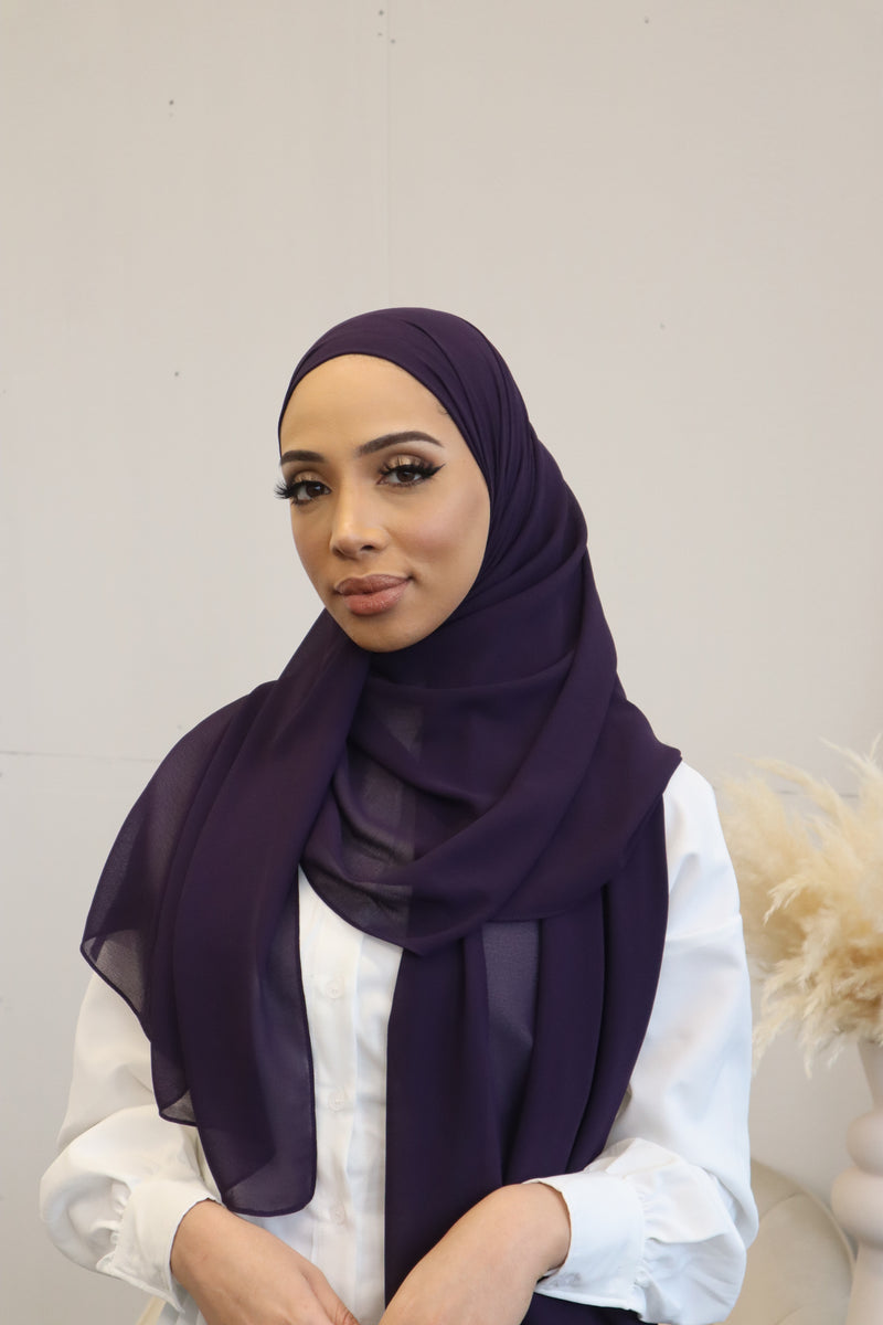 Classic Chiffon Instant Hijab - Russian Violet