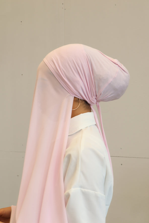 Classic Chiffon Instant Hijab - Pastel Pink