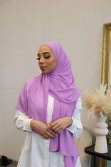 Classic Chiffon Instant Hijab - Light Purple