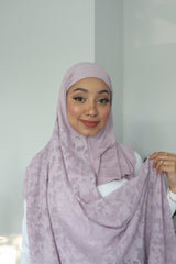 Printed Instant Hijab - Orchid Petal