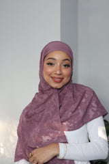 Printed Instant Hijab - Amethyst