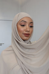 Classic Chiffon Instant Hijab - Latte