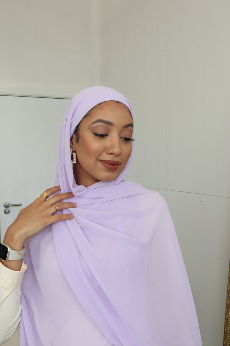 Classic Chiffon Instant Hijab - Lilac