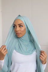 Ninja Instant Hijab - Aqua Blue