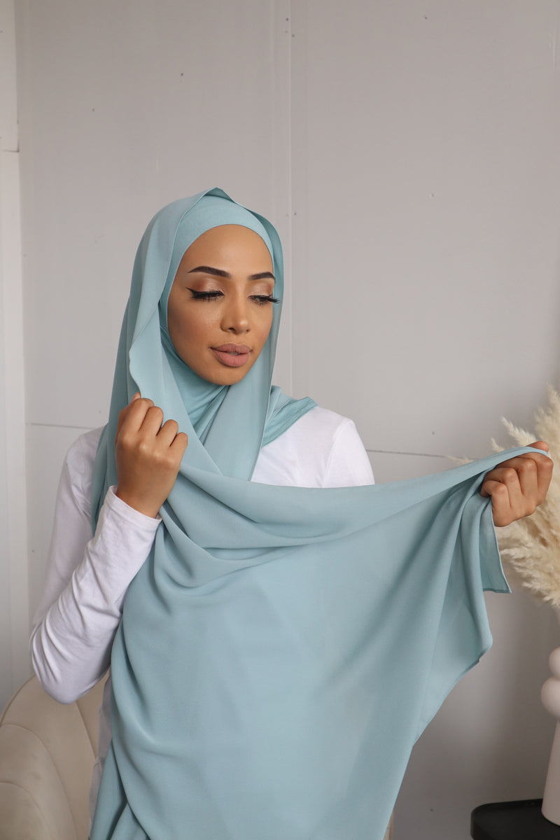 Ninja Instant Hijab - Aqua Blue