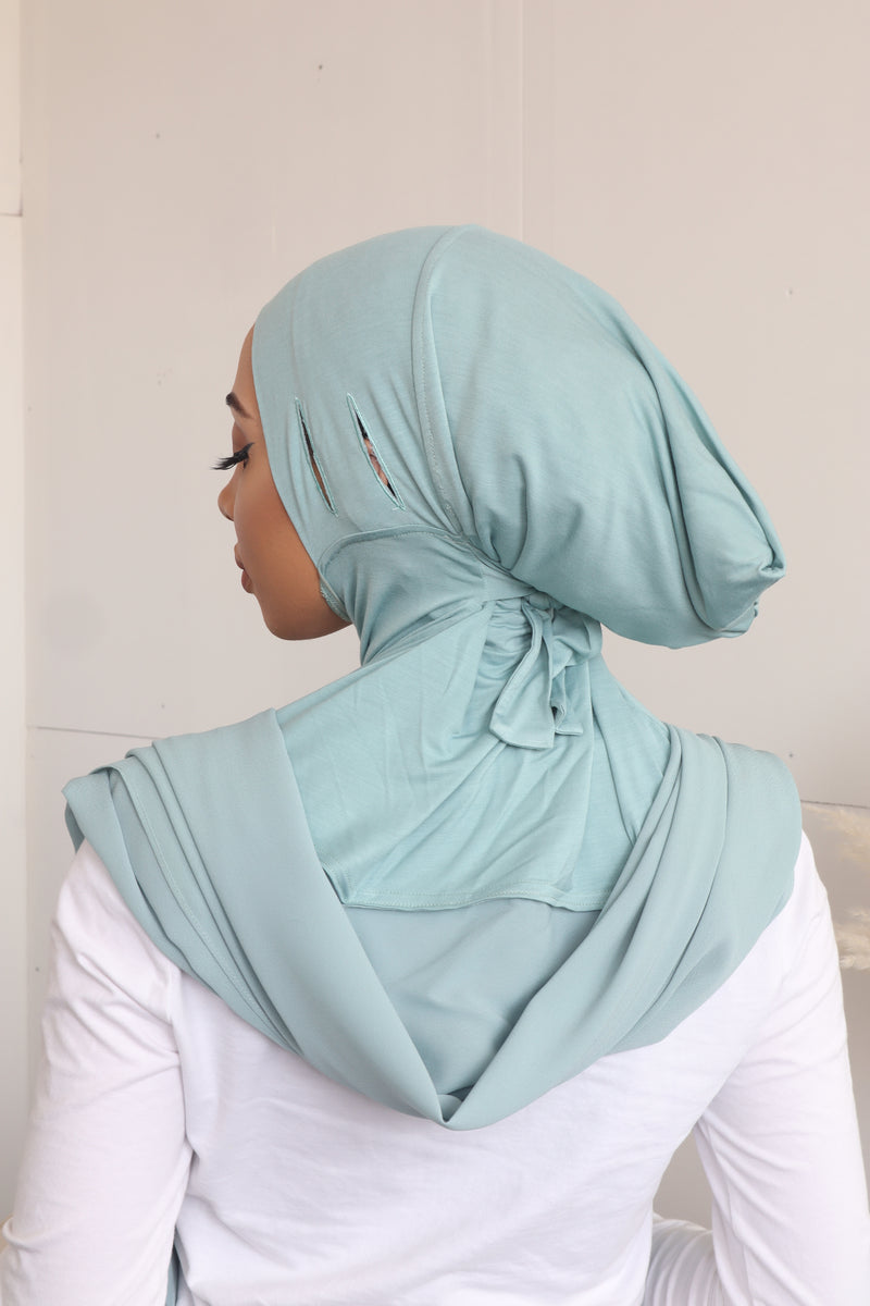Ninja Instant Hijab - Aqua Blue