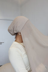 Classic Chiffon Instant Hijab - Latte