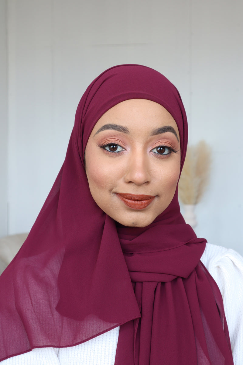 Classic Chiffon Instant Hijab - Rose