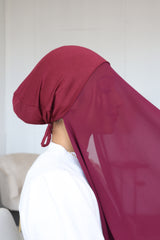 Classic Chiffon Instant Hijab - Rose