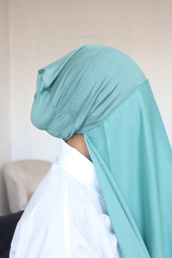 Luxe Crinkle Satin Instant Hijab - Bold