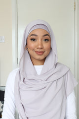 Flowy Chiffon Instant Hijab - Ash Grey
