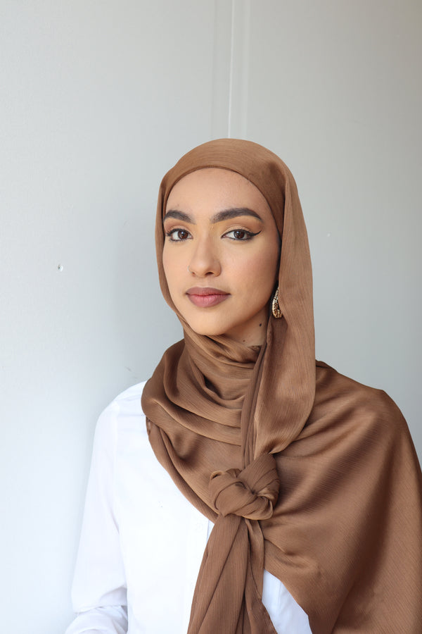 Luxe Crinkle Satin Instant Hijab - Ambitious
